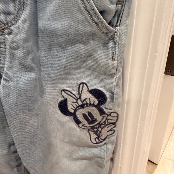 Disney Light Blue Denim Overalls with Character Design - Picture 3 of 6